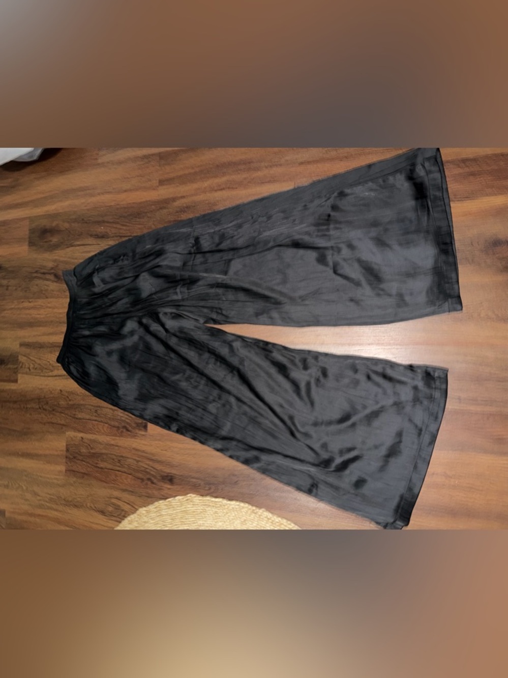 NEW Baltic Born Jayla Palazzo Satin Pant black wide leg casual spring $90 - Picture 6 of 8